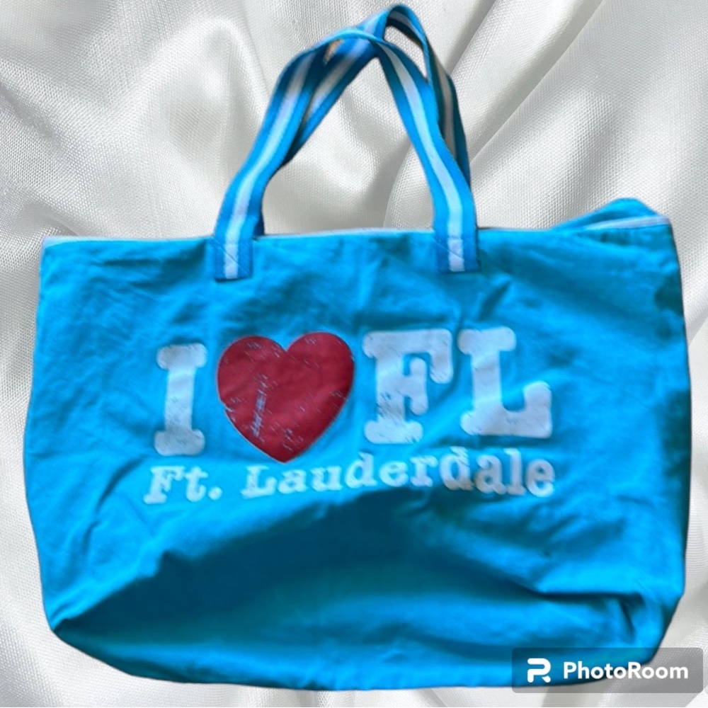 CANVAS BAG. I❤️FL beach bag/shopping tote